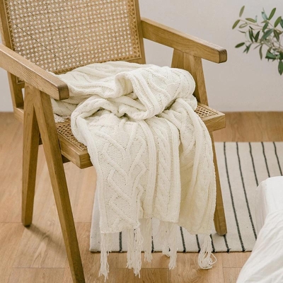 Boho Jacquard Wool Throw