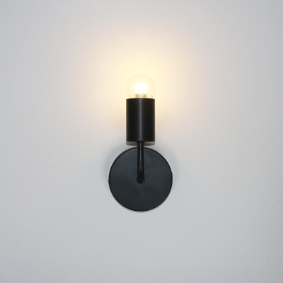 Venez Wall Light | Black White Industrial Glass Bulb Light Fixture Sconce