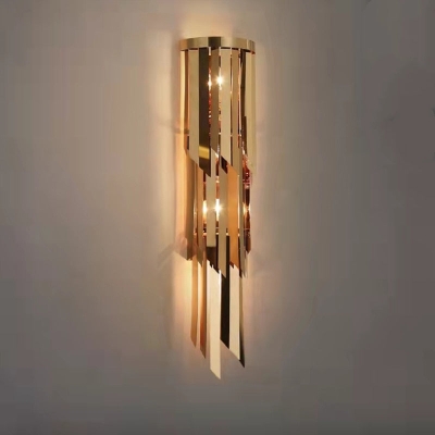 Designer Wall Light | Rose Gold Metal Modern Wall Lamp Sconce Light Fixture Indoor
