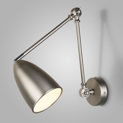 Harlow Swing Arm Wall Light | Silver Bedside Light Fixture