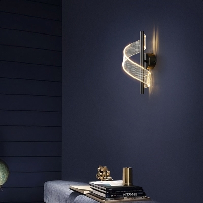 Savana Wall Light | Gold Spiral Mounted Wall Lamp Sconce Modern Industrial Light
