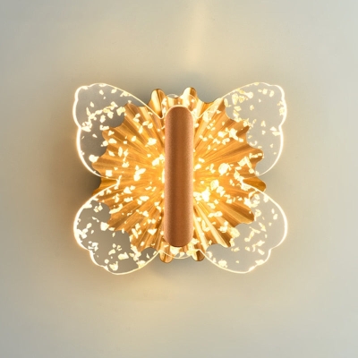 Roquette Wall Light | Gold Glass Butterfly Mounted Wall Lamp Sconce