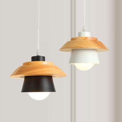 Lampe &agrave; suspension en noyer