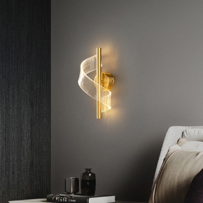 Savana Wall Light | Gold Spiral Mounted Wall Lamp Sconce Modern Industrial Light