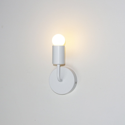 Venez Wall Light | Black White Industrial Glass Bulb Light Fixture Sconce