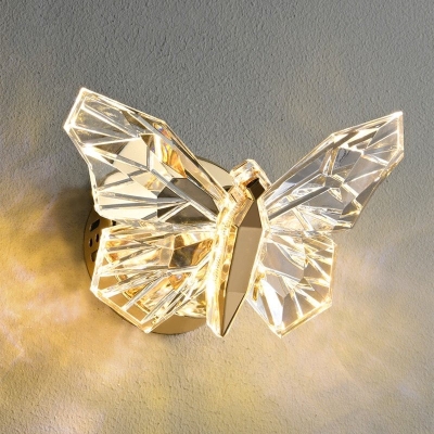 Tournelle Wall Light | Gold Glass Butterfly Mounted Wall Lamp Sconce