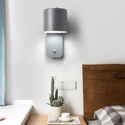 Berkley Wall Light | Grey Wood Minimal Mounted Bedside Sconce Light Fixture